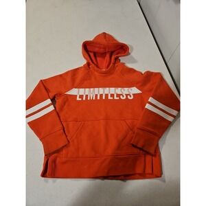 Athleta Girl Hoodie Kids Size M 8-10 Pullover Limitless Orange Sweatshirt (1439